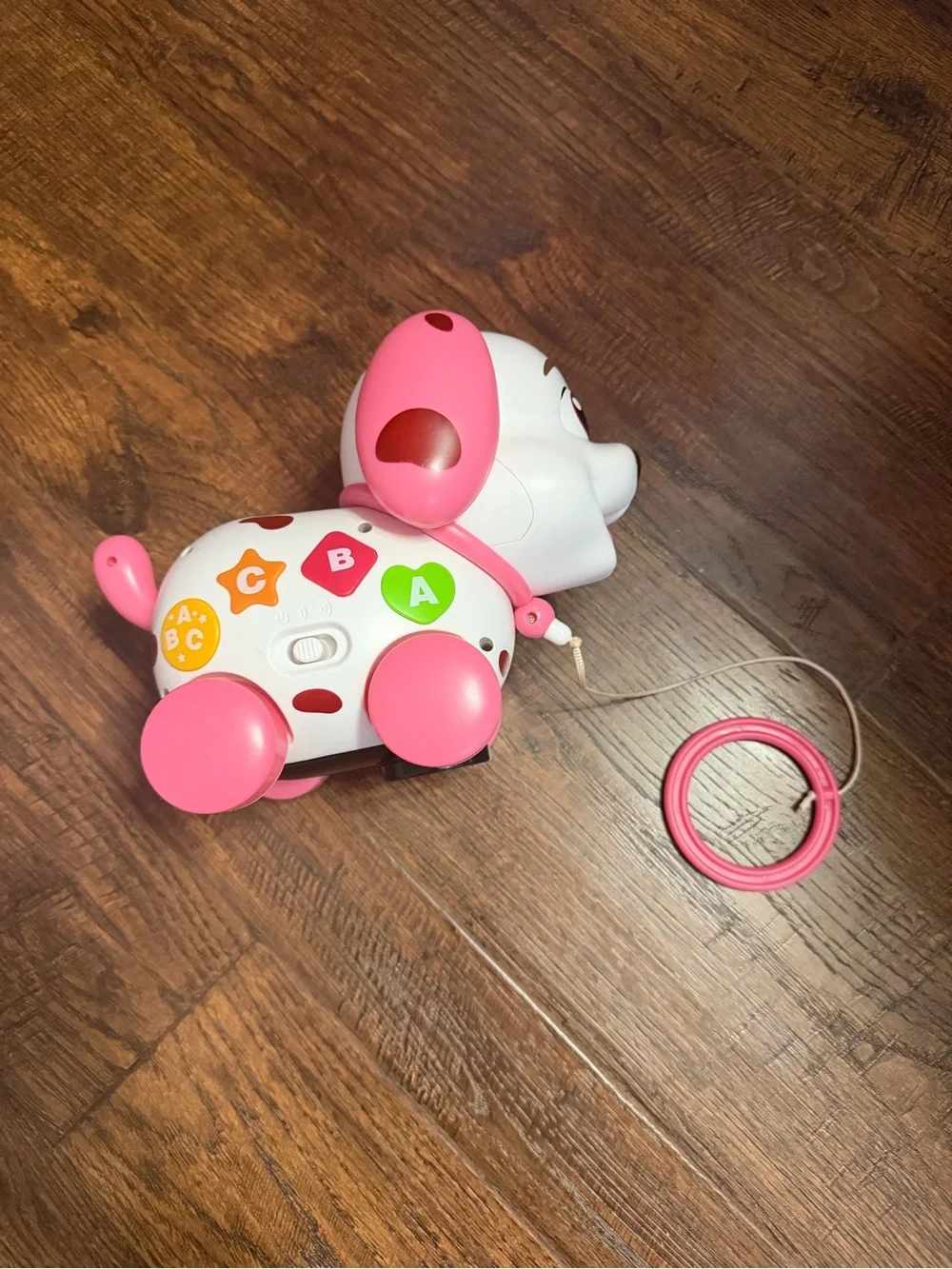 Pink Musical Pull-Along Puppy Toy for Toddlers - Interactive Learning Play